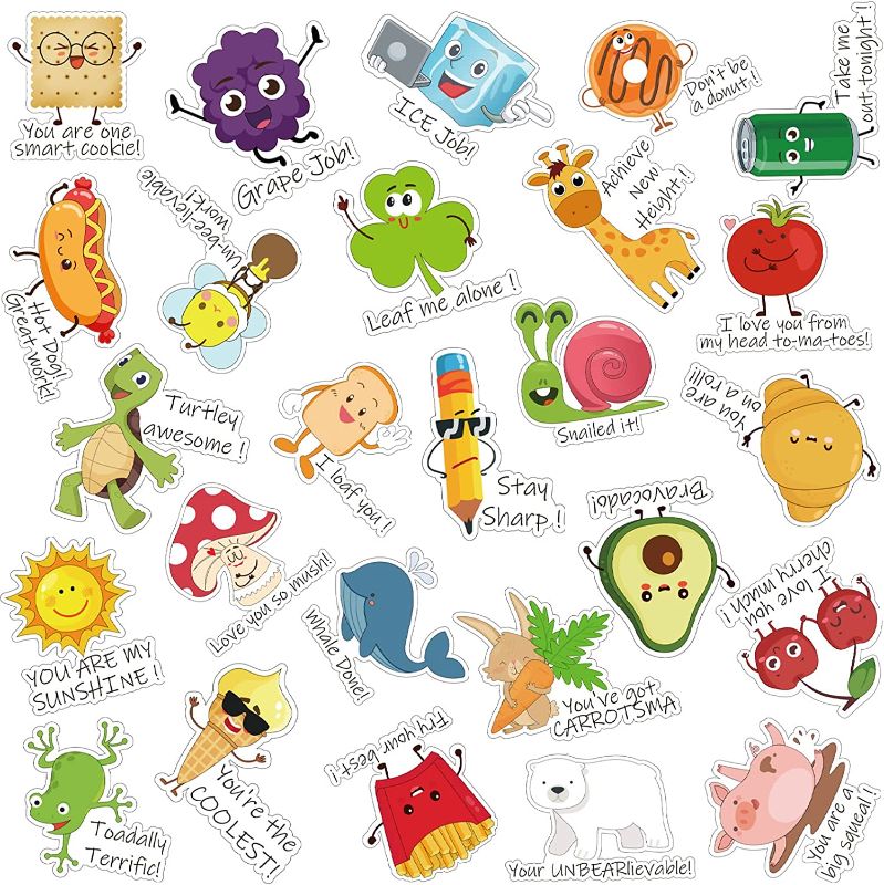 Photo 1 of (X3) 320 Pieces Funny Stickers for Kids Teacher Stickers Classroom Stickers Punny Reward Stickers Motivational Stickers Inspiration Positive Words Stickers Funny Stickers for Kids Teacher School Classroom
