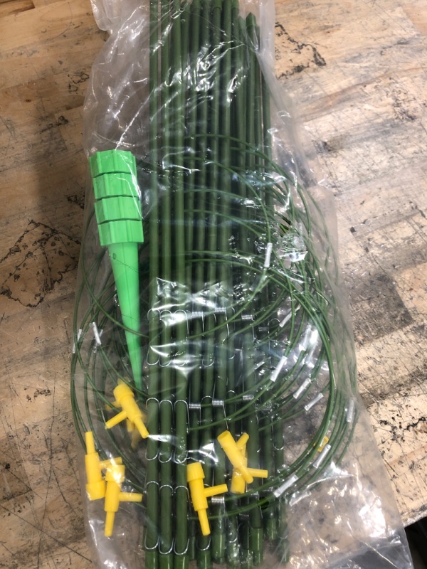 Photo 2 of Adjustable Tomato Cage Plant Support Cages 3618 Inches Garden Cucumber Trellis Plant Stake with 4 Adjustable Ring, Support Rings for Vegetables Flowers Fruit, Rose Vine Climbing Plants ?9 Pack ?
