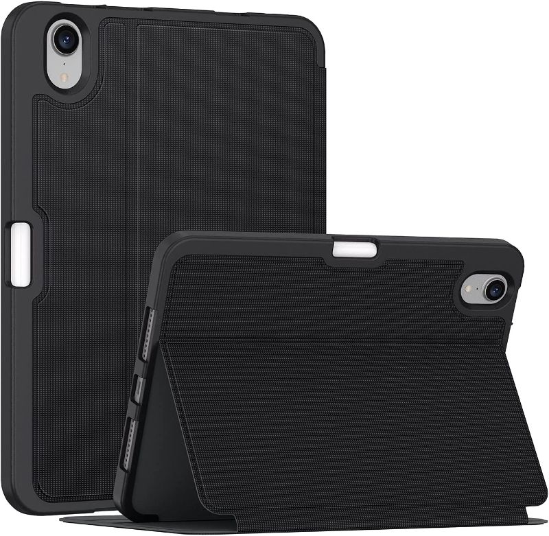 Photo 1 of Soke Case for New iPad Mini 6th Generation 2021, Slim Premium Shockproof Folio Stand Cover ( Auto Wake/Sleep] for Apple iPad Mini 6 Black)
