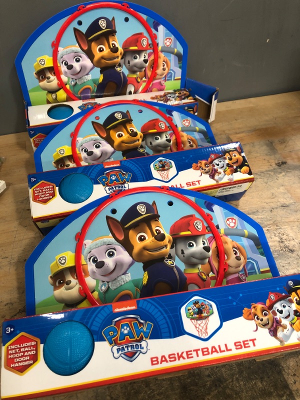 Photo 2 of (X3) Paw Patrol Basketball Set
