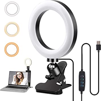 Photo 1 of  Conference Lighting, 360 Rotatable Video Light, USB Lamp Ring Light with Clip for Remote Working, Live Streaming, Distance Learning, Zoom Call Lighting or Computer Laptop Video Meeting