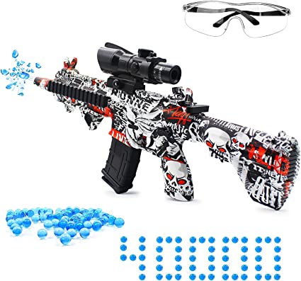 Photo 1 of  Gel Ball Blaster Splatter, M416 Electric/Manual Mode with 40000 Non-Toxic Gel Ball Bullets and Goggles for Outdoor Yard Activities Game
