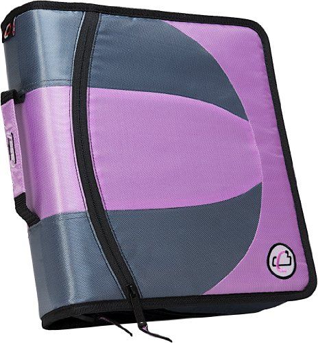 Photo 1 of Case-it Dual 2-in-1 Zipper D-Ring Binder, 2 Sets of 1.5-Inch Rings with Pencil Pouch, ?Lavender
