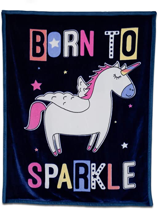 Photo 1 of LUSH HOME Kids Double Ply Throw Blanket 40 x 50 inches (Unicorn)
