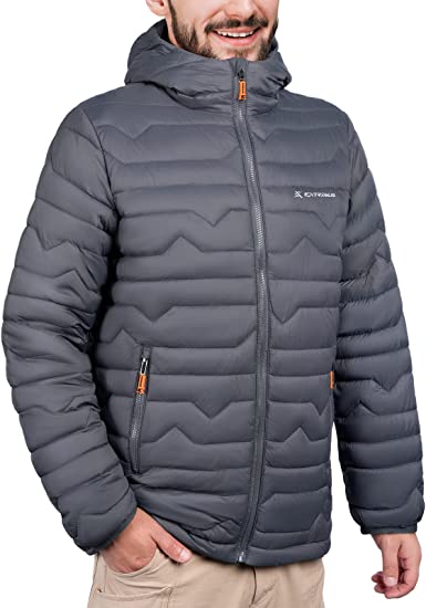 Photo 1 of ---XL----Extremus Outlook Peak Padded Winter Jackets - Men's Lightweight Jacket, Windproof and Water Repellent Hooded Jacket for Men
