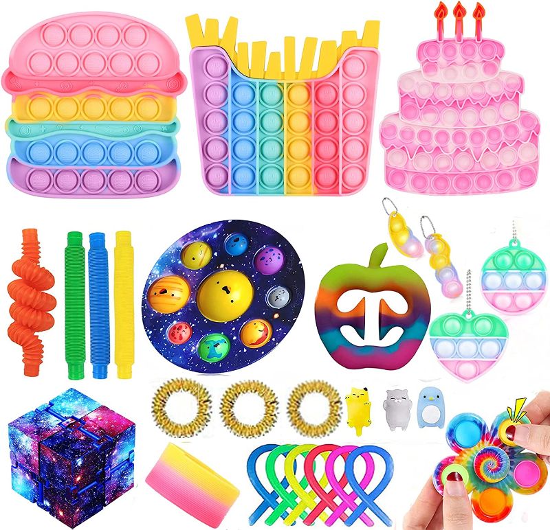 Photo 1 of Fidget Packs Sensory Fidget Toys Set with Planet Pop , Stress Relive Anxiety Relief Fidget Toys Packs (Pack B).
