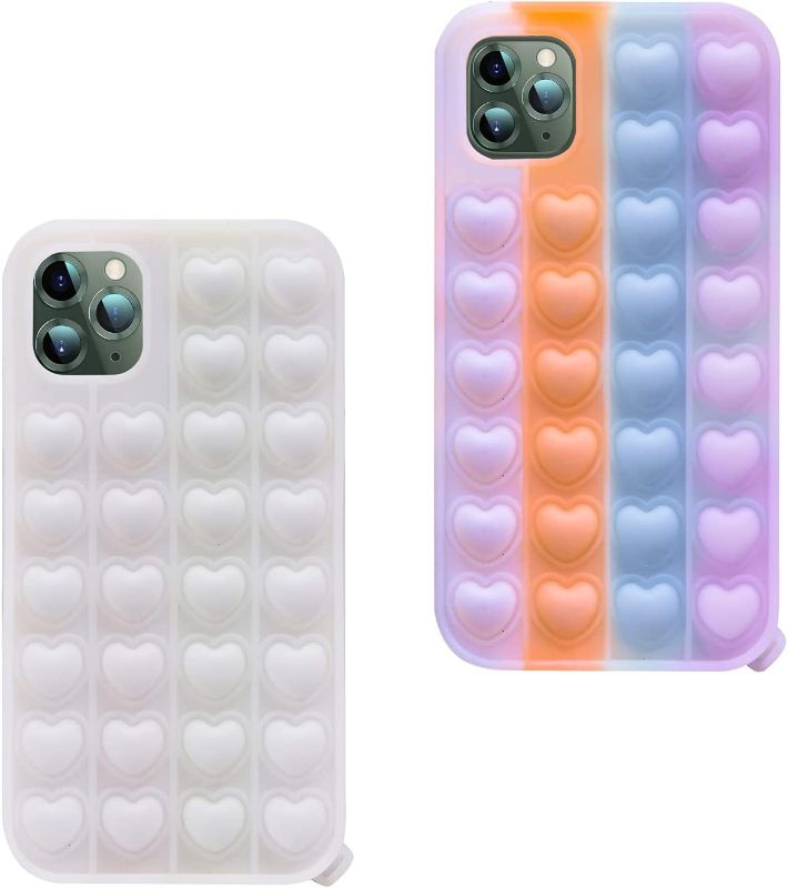 Photo 1 of Color Changing Phone Case for iPhone 11Pro (1 Pcs), Bubble Fidget Scratch-Resistant iPhone Case, Durable Soft Silicone Protective Case (iPhone 11Pro - Color Changing)
