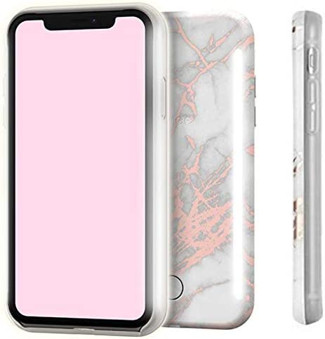 Photo 1 of * BUNDLEOF 2* 1-CAVAARTIS Case | Dual Front and Back Selfie Led Lighting Case | Dual Studio Lightning Metallic Gold Case | Variable Dimmer | Compatible with iPhone Xs/XS MAX (XS, White Metallic Rose Gold), 1-MoModiz for Samsung Galaxy S22 Ultra Case Walle