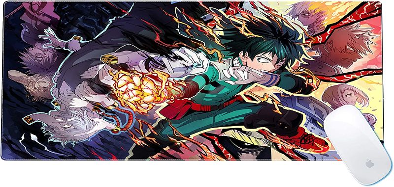 Photo 1 of Paddiy Anime My Hero Academia Large Gaming Mouse Pad Waterproof Non-Slip Keyboard Pad with Rubber Base Great for Laptop Computer 11.8x23.6x0.12 Inches, X-Large
