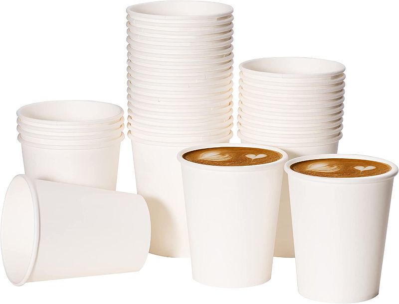 Photo 1 of 
8 oz Disposable Coffee Paper Cups [100 pack], Hot Paper Coffee Cups 8oz, Office Coffee Cups (8 oz 100 pack)