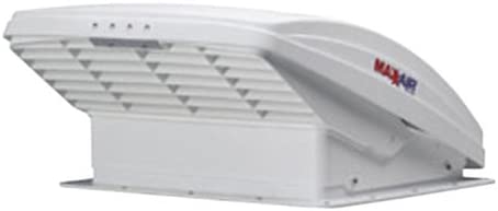 Photo 1 of Maxxair 00-05100K MaxxFan Ventillation Fan with White Lid and Manual Opening Keypad Control
