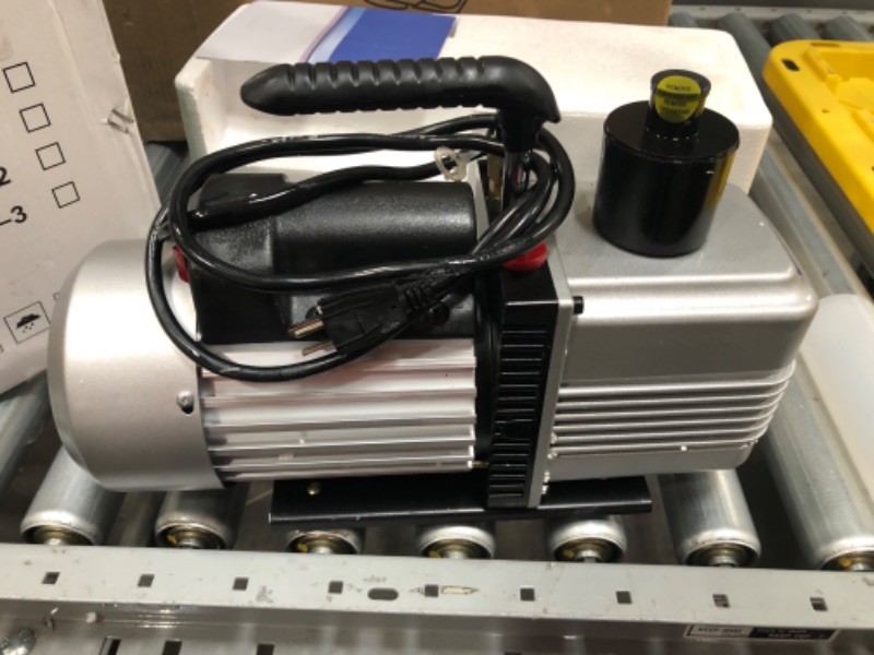 Photo 1 of Hihone 4CFM 1/3HP Air Vacuum Pump, Single Stage Vacuum Pump A/C Air Refrigerant Rotary Vane Vacuum Pump for R-22,R-410a,R-134a
