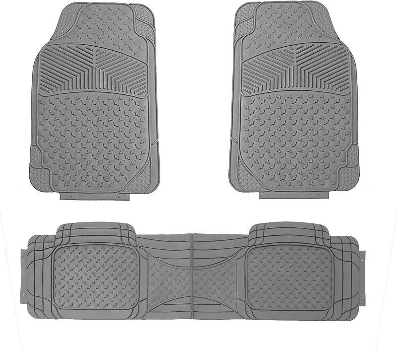 Photo 1 of Automotive Floor Mats Gray ClimaProof all season protection Universal Fit for most Cars, SUVs, and Trucks (Full Set Semi-Custom Premium, 3pc) 