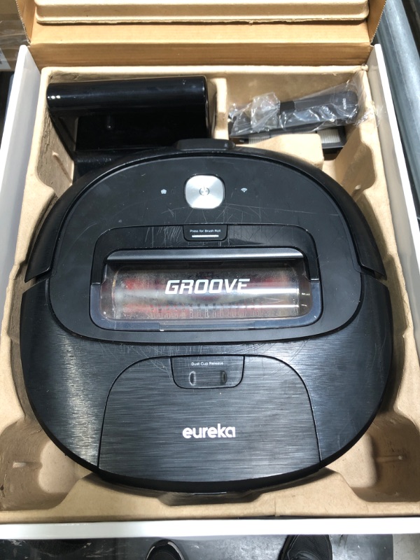 Photo 2 of ***Parts Only***eureka Groove Robot Vacuum Cleaner, Black