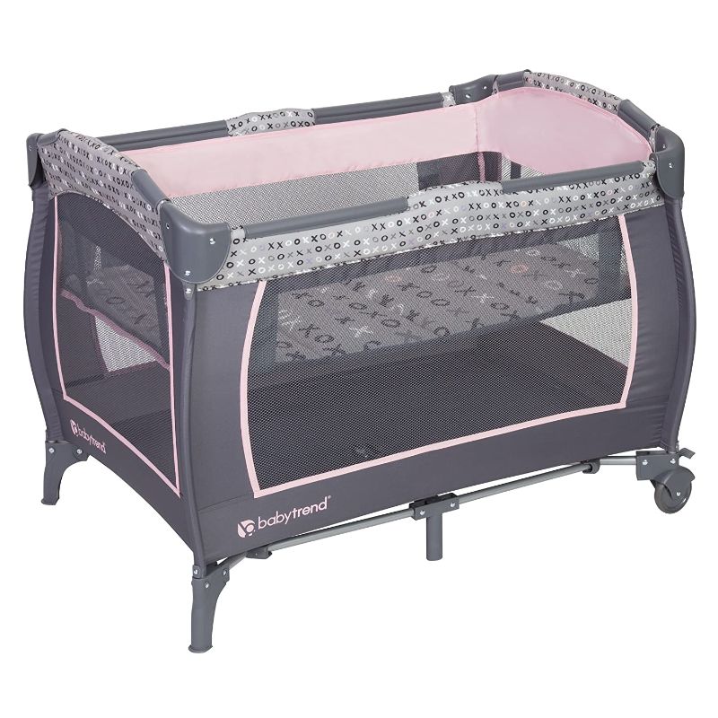 Photo 1 of Baby Trend Trend-E Nursery Center Playard With Bassinet and Travel Bag - April Pink - Pink