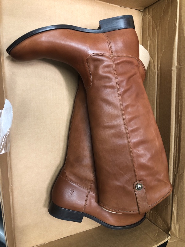 Photo 3 of Frye Melissa Button 2 Equestrian-Inspired Tall Boots for Women Made from Hard-Wearing Vintage Leather with Antique Metal Hardware and Leather Outsole – 15 ½” Shaft Height 
9M