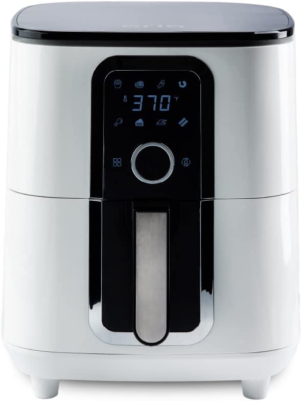 Photo 1 of Aria Air Fryers Teflon-Free 7 Qt. Premium Ceramic Air Fryer with Recipe Book, White (CFW-907)
