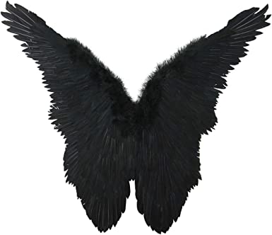 Photo 1 of FashionWings (TM Black Butterfly Style Costume Feather Angel Wings Adult Size Unisex