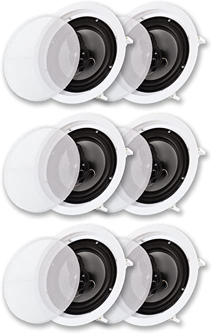 Photo 1 of Acoustic Audio CS-IC83 in Ceiling 8" Speaker 3 Pair Pack 3 Way Home Theater 2100 Watt
