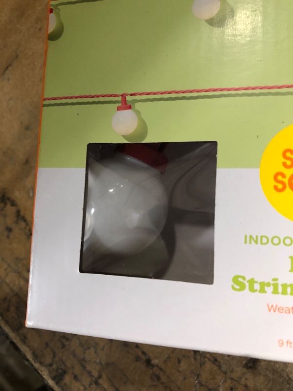 Photo 2 of 10lt LED Frosted Globes with Red Wire - Sun Squad™
