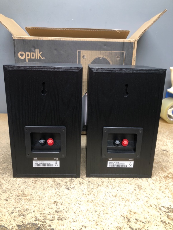 Photo 4 of Polk Audio T15 Bookshelf Speakers Pair Black