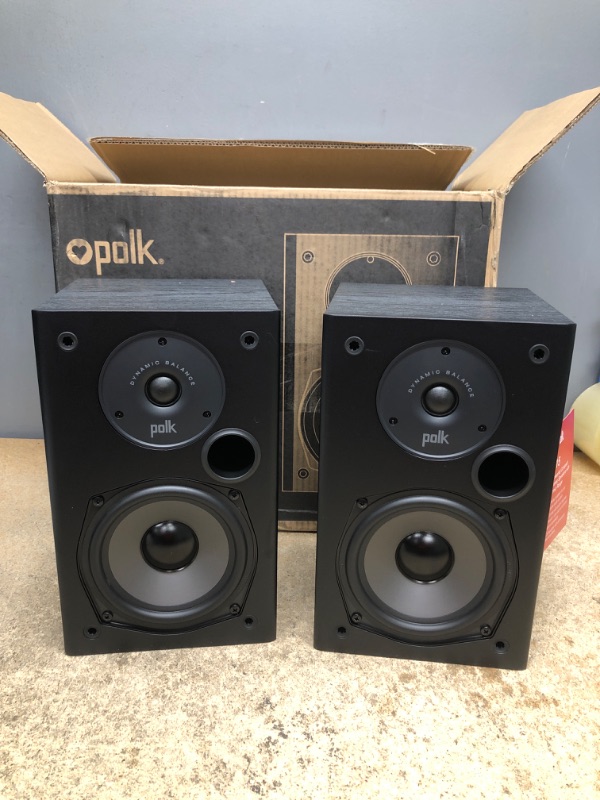 Photo 3 of Polk Audio T15 Bookshelf Speakers Pair Black