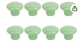 Photo 1 of 10pcs Door Knobs Round Shape Drawer Cupboard Locker Pulls Handles Green 