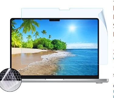 Photo 1 of 6-in -1 Anti-Glare Anti Blue Light Shield Filter Screen Protector for 14 MacBook Pro 2021,Eye Protection Laptop Screen Protector PET Film for MacBook Pro 14.2 Inch M1 2021(A2442)