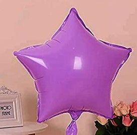 Photo 1 of 18 Inches 10 Macaron Color Star Shaped Rainbow Party Foil Balloons Purple 