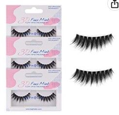 Photo 1 of BEPHOLAN 3 Pairs False Eyelashes Synthetic Fiber Material