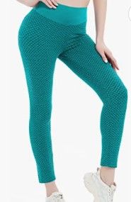 Photo 1 of CONTINENTS Tummy Control Workout Leggings for Women Green Size Small 