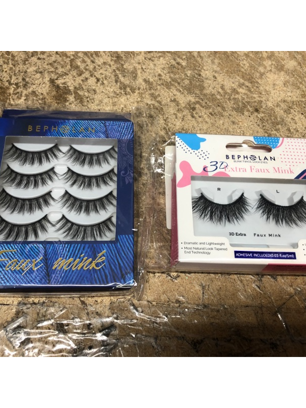 Photo 1 of 6 Pairs of Faux Mink Eyelashes Black 