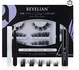 Photo 1 of DIY Eyelash Extension kit,Clusters Lashes Extension with Cluster Lash Glue Natural Individual Eyelashes Reusable Faux Mink Cluster Lash Extensions Kit 40 PCS by BEYELIAN 06