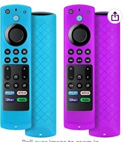 Photo 1 of 2 Pack Remote Case Replacement for FireTV Blue and Purple 