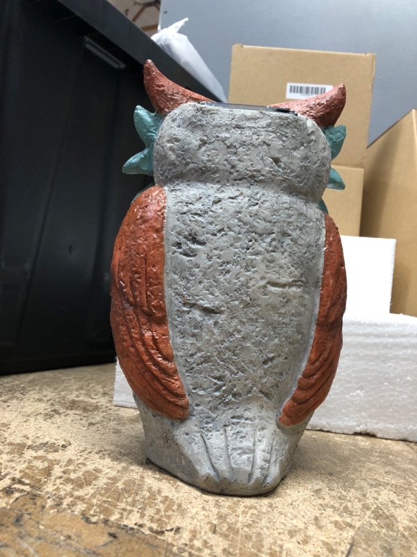 Photo 2 of 9.5'' Solar Light Garden Owl 