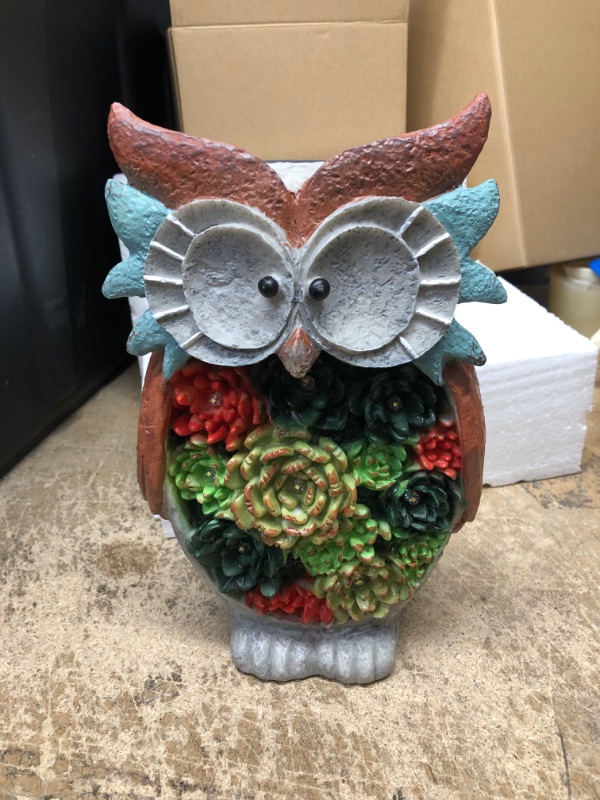 Photo 1 of 9.5'' Solar Light Garden Owl 