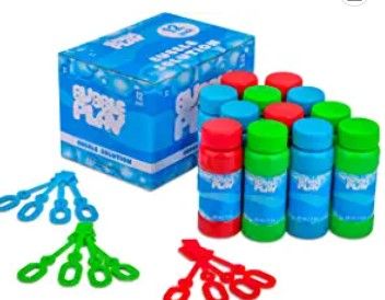 Photo 1 of BubblePlay Bubble Blower Bottles with Wands - 12 Pack 2 Oz