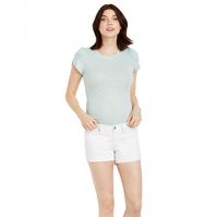 Photo 1 of Motherhood Maternity | Side Panel Roll Hem Denim Maternity Shorts
size small