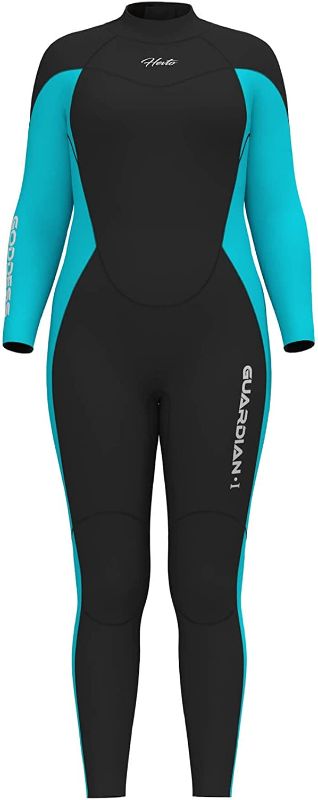 Photo 1 of Hevto Wetsuits 3/2mm Neoprene Full Scuba Diving Suits Back Zip, P10-Ms.-Blue, XS