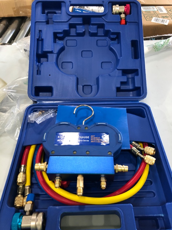 Photo 2 of 3 Way AC Diagnostic Manifold Gauge Set for Freon Charging