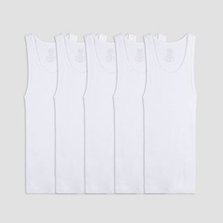 Photo 1 of Fruit of the Loom Boys' 5pk A-Undershirt - White
SIZE- SMALL 