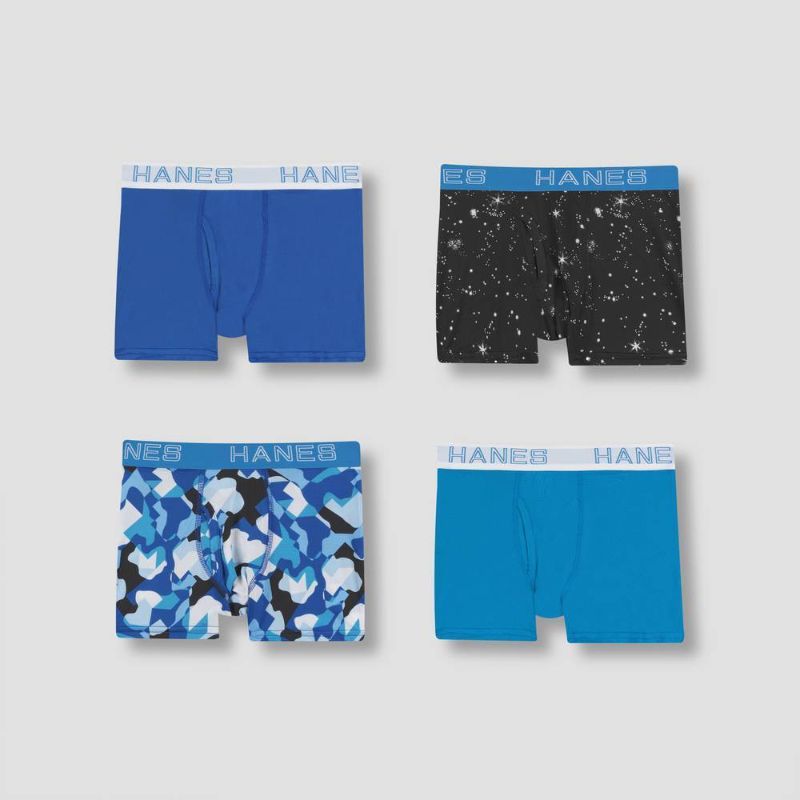 Photo 1 of Hanes Boys X-Temp Breathable Stretch Boxer Brief 5-Pack Assorted Colors - X-Large
