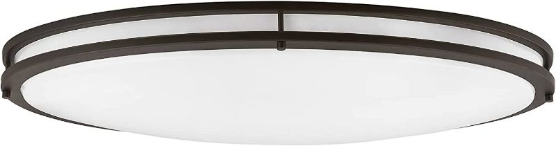 Photo 1 of Sunlite 49177 32-Inch Double Band Trim Flush Mount Ceiling Light Fixture, 35 Watts, 3000 Lumens, Tunable 30K/40K/50K Color, Dimmable, ETL Listed, Energy Star, Bronze, for Commercial & Residential Use
