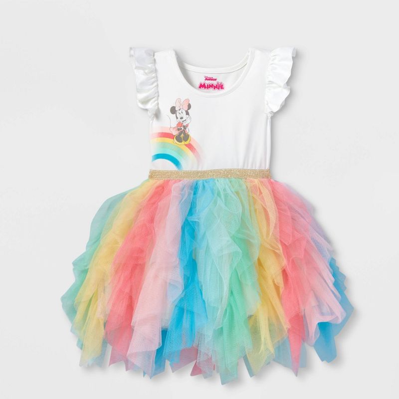 Photo 1 of 5T---Toddler Girls' Minnie Mouse Rainbow Tutu Dress -
