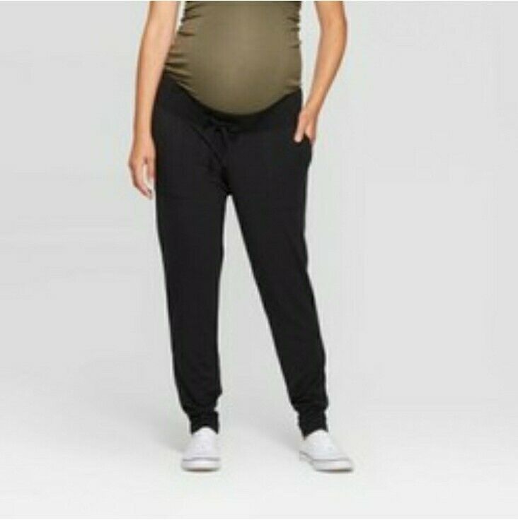 Photo 1 of Maternity by Ingrid & Isabel Drapey Jogger -Black XS
