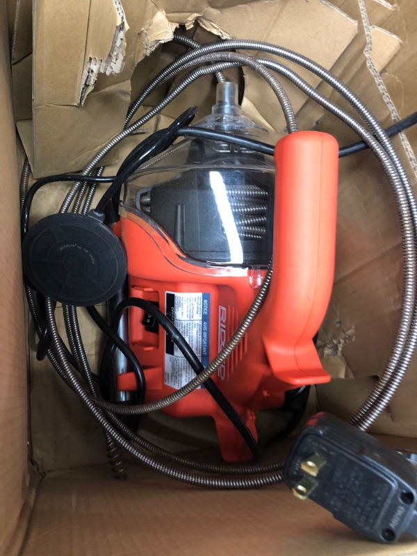 Photo 2 of **parts only, non-functional**
RIDGID PowerClear 120-Volt Drain Cleaning Machine Cleaning Snake Kits
