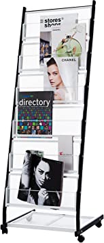 Photo 1 of BLOVE Brochure Display Stand Floor Standing Literature Magazine Rack Holder Newspaper Stand with 6 Pockets (Shelves) 
