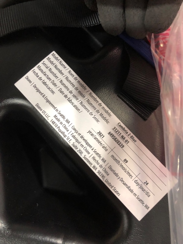 Photo 1 of Diono Cambria 2 XL, Dual Latch Connectors, 2-in-1 Belt Positioning Booster Seat, High-Back to Backless Booster with Space and Room to Grow, 8 Years 1 Booster Seat, Blue

