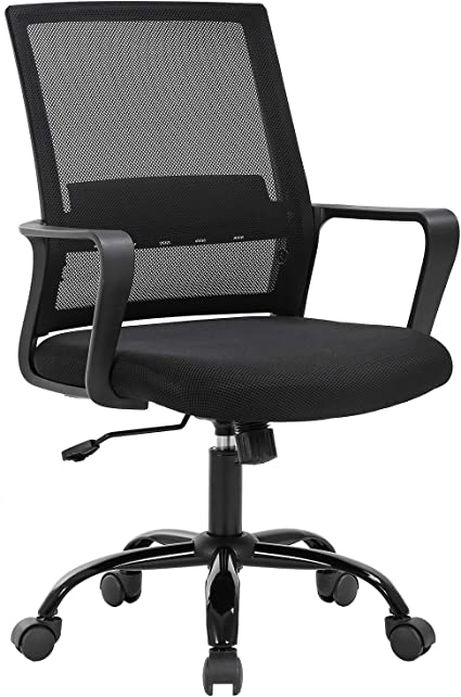 Photo 1 of Home Office Chair Ergonomic Desk Chair Swivel Rolling Computer Chair Executive Lumbar Support Task Mesh Chair Adjustable Stool for Women Men (Black)
