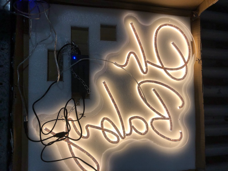 Photo 2 of Large Neon Sign,Oh baby Warmwhite Led Neon Sign,Neon Light for Bachelorette Party Birthday Wedding Engagement Party Bar Pub Club Wall Hanging Decoration